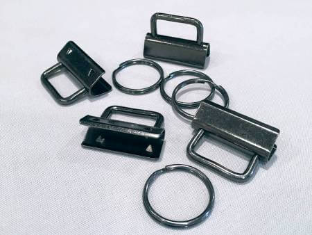 Silver 1 Key Fob Hardware with Split Rings