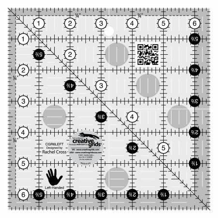 Ruler Left Handed 6.5″ Square Creative Grids